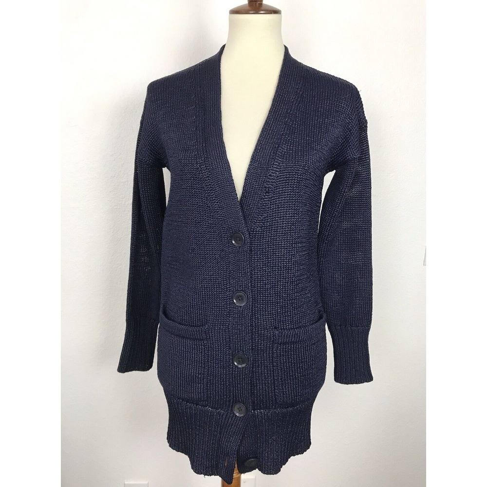 Banana Republic Cardigan Sweater Women S Preppy Collegiate Minimalist ‎  Blue
